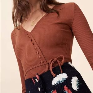 ROUJE rust colored top